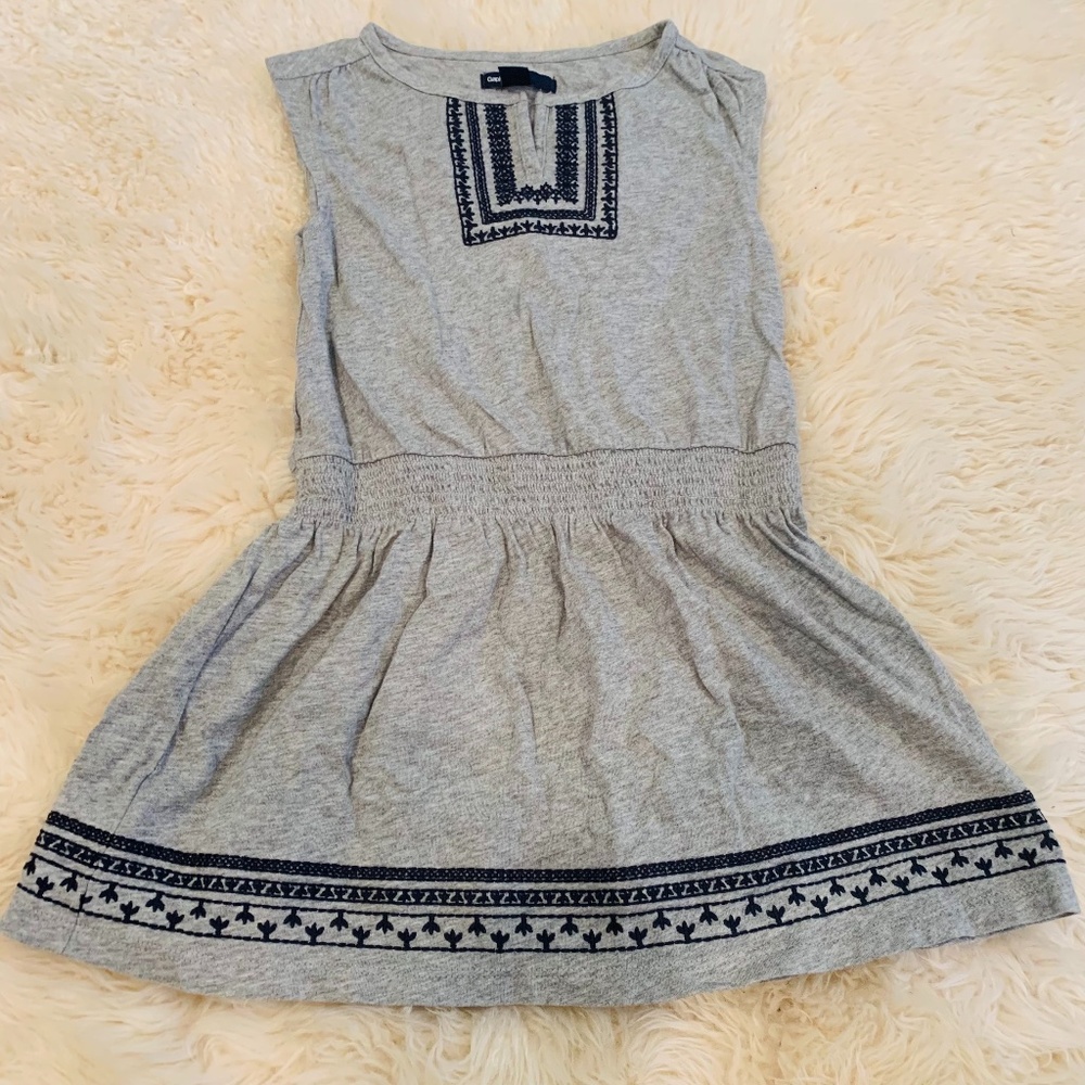 GAP Girls S 6/7 Gray Short Sleeve Dress